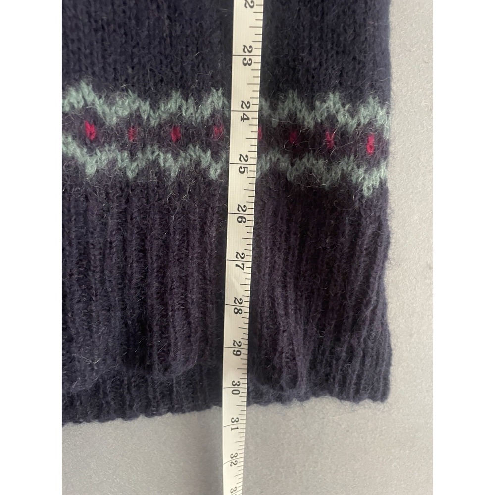 American Eagle Women M Sweater Mohair Wool Tunic Nordic Long Skinny Fairisle Y2K - Picture 11 of 13